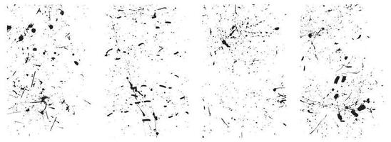 Set of Black and White Distressed Textures. Grunge Backgrounds and Overlays. EPS 10. vector