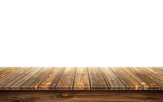 Wooden table top with aged surface, realistic vector