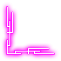 neon lysande gräns hörn png