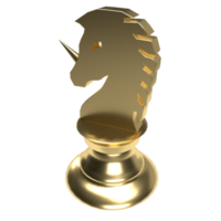 de guld enhörning schack png bild 3d tolkning