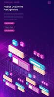 Document manager business isometric concept vector
