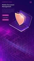 Data protection concept, online security guarantee vector