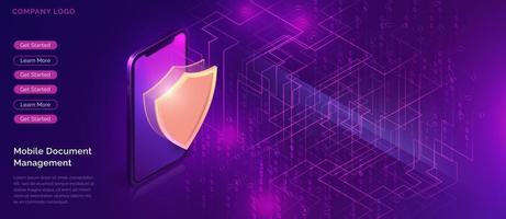Data protection concept, online security guarantee vector