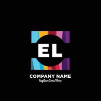 EL initial logo With Colorful template vector. vector