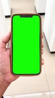 tecnología móvil teléfono, verde pantalla video