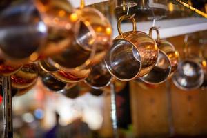 Moscow mule cups hanging photo