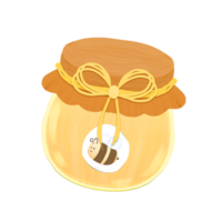 Cute honey jar stationary sticker oil painting png