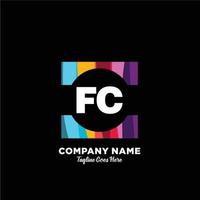 FC initial logo With Colorful template vector. vector