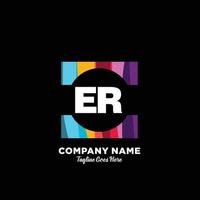 ER initial logo With Colorful template vector. vector