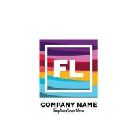 FL initial logo With Colorful template vector. vector