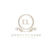 EL Letter Initial with Royal Luxury Logo Template vector