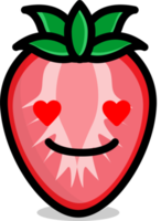 cute strawberry cartoon character png