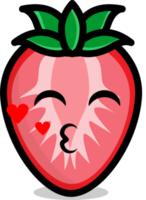 cute strawberry cartoon character png