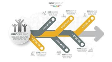 Timeline infographic vector with 6 steps can be used for workflow layout diagram annual report web design.