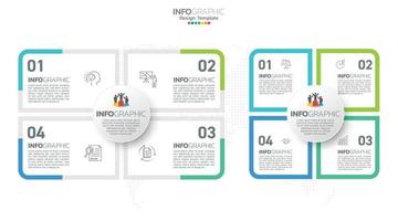 4 4 pasos infografía vector lata ser usado para flujo de trabajo diseño diagrama anual reporte web diseño.