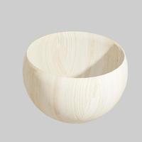 3D wooden bowl design with wood relief and motifs photo