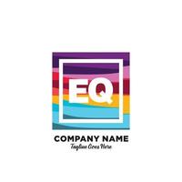 EQ initial logo With Colorful template vector. vector