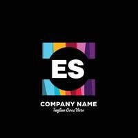 ES initial logo With Colorful template vector. vector