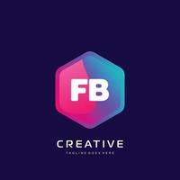 FB initial logo With Colorful template vector. vector