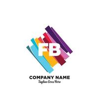 FB initial logo With Colorful template vector. vector