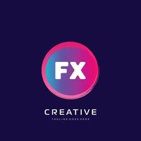 FX initial logo With Colorful template vector. vector
