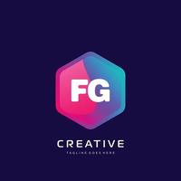 FG initial logo With Colorful template vector. vector