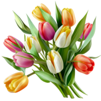 Bouquet of flowers on a transparent background. Floral arrangement. . For stickers, invitations, greeting cards, wedding card, decorations. png