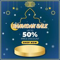 Ramadan sale banner design. Vector illustration. Ramadan Kareem.