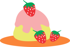 Strawberry cake cute png