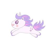 Funny Jumping Unicorn vector