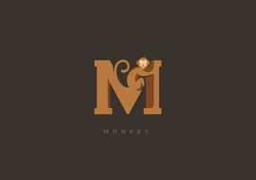 MONKEY M MONOGRAM, VECTOR LOGO