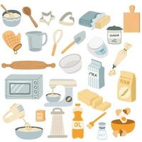 Baking tools vector set collection