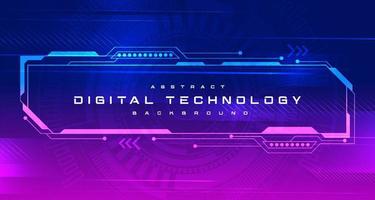 Abstract digital technology futuristic circuit blue pink background, Cyber science tech, Innovation communication future, Ai big data, internet network connection, Cloud hi-tech illustration vector