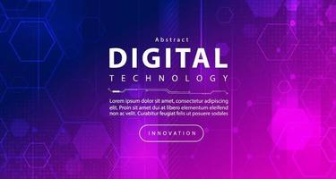 resumen digital tecnología futurista azul rosado púrpura fondo, ciber Ciencias tecnología, innovación comunicación futuro, ai grande datos, Internet red conexión, nube de alta tecnología ilustración vector