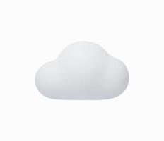 3d Realistic Cloud icon vector illustration