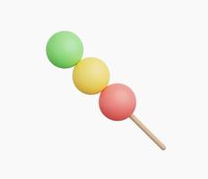 3d Realistic Dango Icon vector illustrations