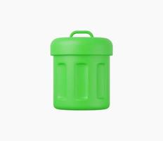 3d Realistic Recycling Icon vector illustration.