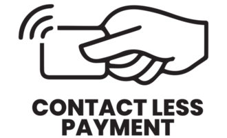 contact less payment on transparent background png