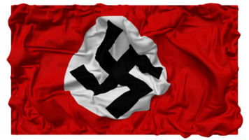 hakkors nazi fest flagga vågor med realistisk stöta textur, flagga bakgrund, 3d tolkning png