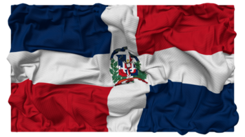 dominicano república bandera olas con realista bache textura, bandera fondo, 3d representación png