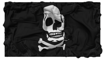 de miedo calaveras bandera olas con realista bache textura, bandera fondo, 3d representación png