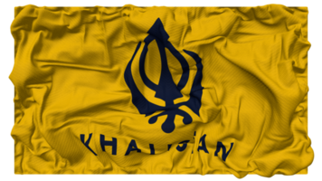 khalistan drapeau vagues avec réaliste bosse texture, drapeau arrière-plan, 3d le rendu png