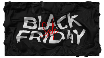 Black Friday Sale Flag Waves with Realistic Bump Texture, Flag Background, 3D Rendering png