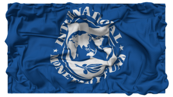 le international monétaire fonds, FMI drapeau vagues avec réaliste bosse texture, drapeau arrière-plan, 3d le rendu png