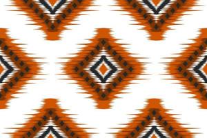 Fabric ikat pattern art. Geometric ethnic seamless pattern traditional. American, Mexican style. vector