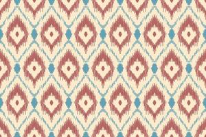 Ethnic ikat seamless pattern in tribal. American, Mexican style. Aztec geometric ornament print. vector