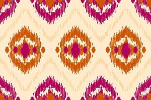 Fabric ikat pattern art. Geometric ethnic seamless pattern traditional. American, Mexican style. vector