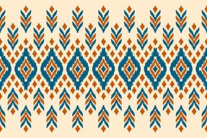 arte de patrón tribal étnico de alfombras. patrón étnico ikat sin fisuras. estilo americano, mexicano. vector