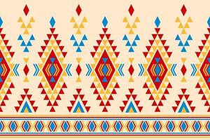 Geometric ethnic oriental seamless pattern traditional. Fabric Aztec pattern background. Indian style. vector
