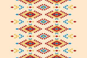 Geometric ethnic oriental seamless pattern traditional. Fabric Aztec pattern background. Indian style. vector